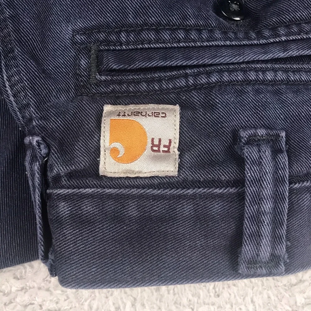 Carhartt FR Pants Mens 33x34 (34x28) Navy Twill Flame Resistant Workwear